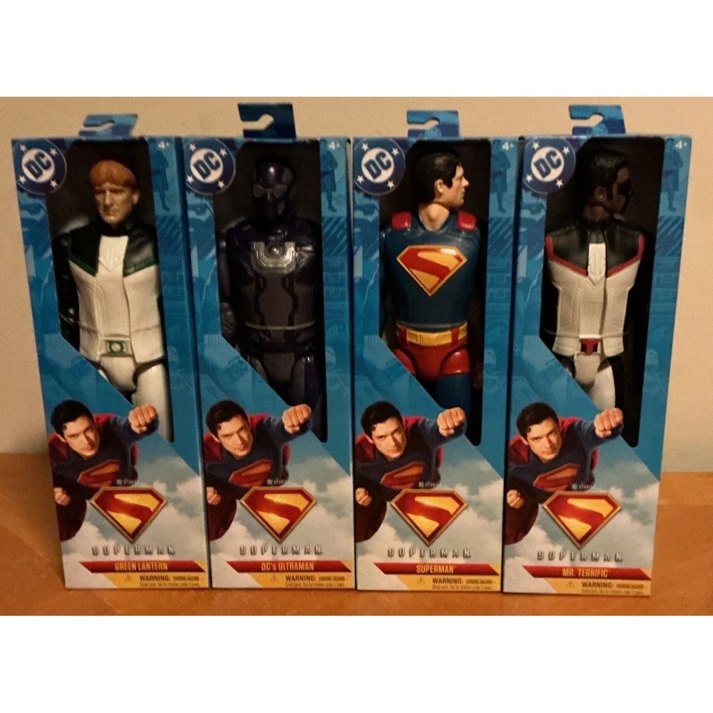 BRAND NEW LOT 4DC COMICS‎ 12" ACTION FIGURES SUPERMAN MR. TERRIFIC MORE